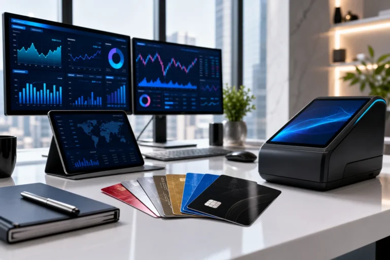 Cartes de paiement modernes avec différentes options et designs