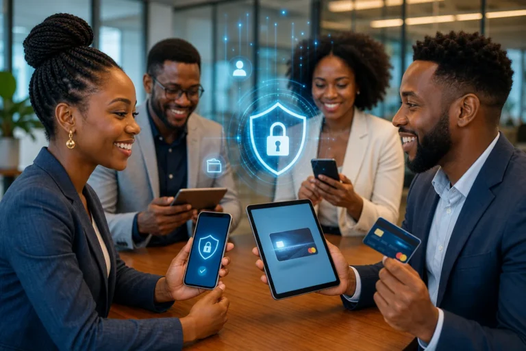 Clavier avec carte bancaire et chiffres sensibles en surimpression