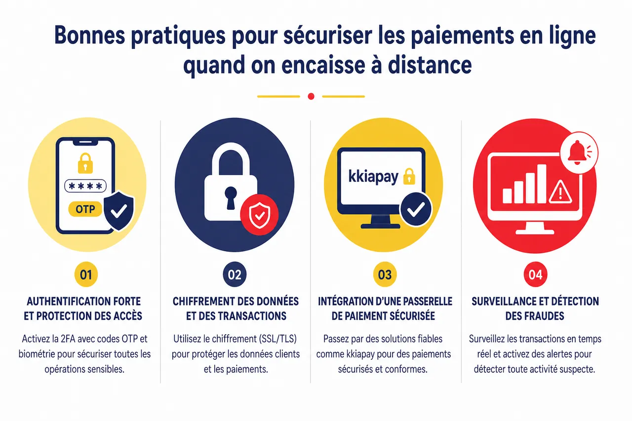 Sécurité des paiements en ligne en Afrique de l’Ouest, quelles pratiques adopter quand on encaisse des clients à distance? , Bonnes pratiques pour sécuriser les paiements en ligne quand on encaisse à distance