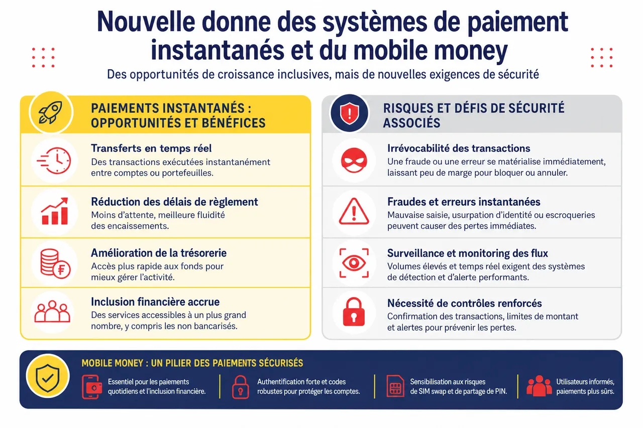 Sécurité des paiements en ligne en Afrique de l’Ouest, quelles pratiques adopter quand on encaisse des clients à distance? , Nouvelle donne des systèmes de paiement instantanés et du mobile money