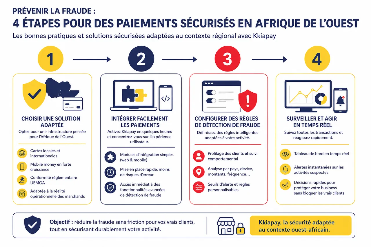 Fraude à la carte bancaire en Afrique de l’Ouest, comment les marchands peuvent se protéger sans bloquer les vrais clients , Prévenir la fraude: bonnes pratiques et solutions sécurisées adaptées au contexte régional