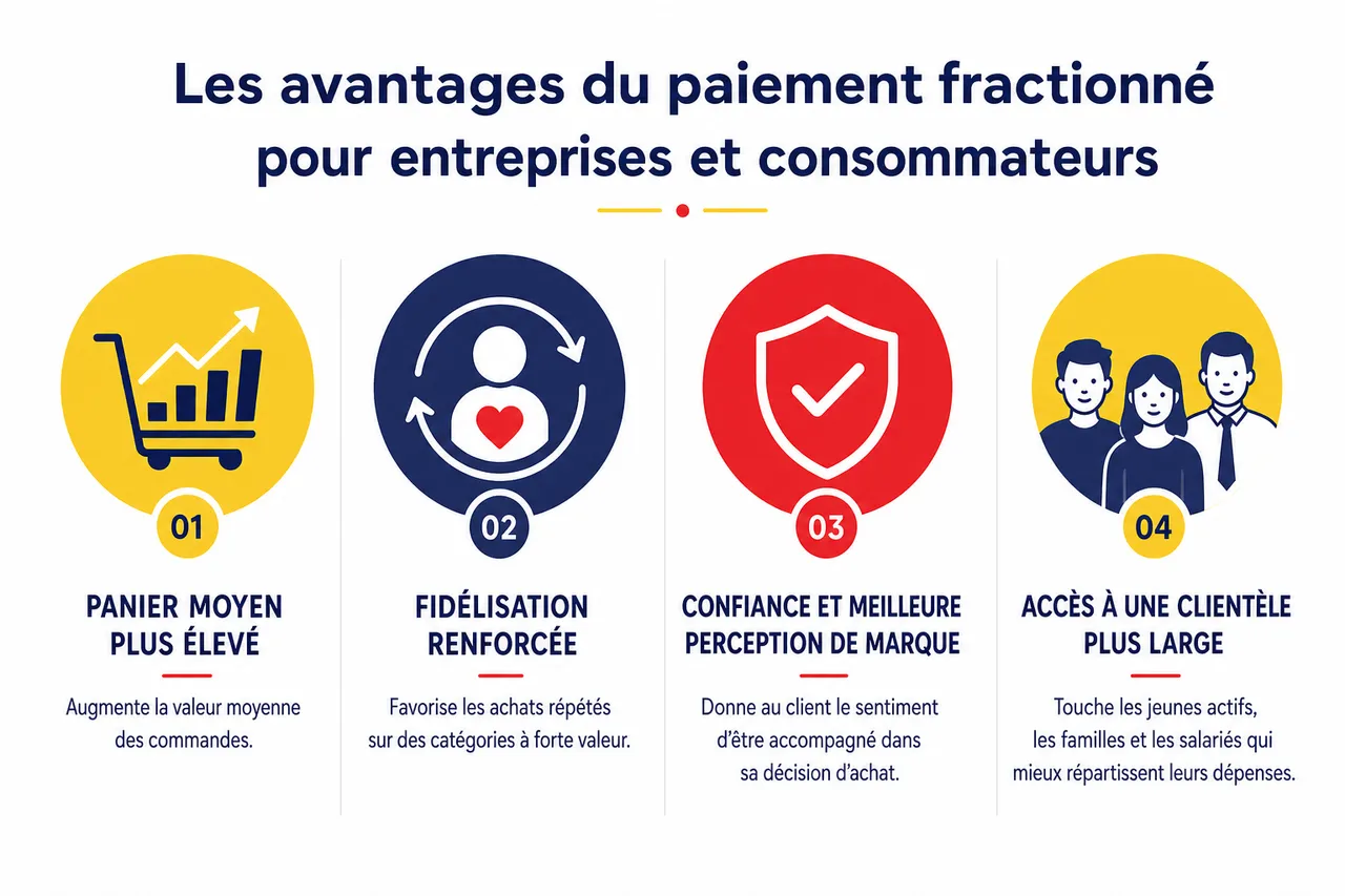 Paiement en plusieurs fois en Afrique de l’Ouest, opportunité pour augmenter le panier moyen ou risque à maîtriser? , Avantages et défis du paiement fractionné pour entreprises et consommateurs