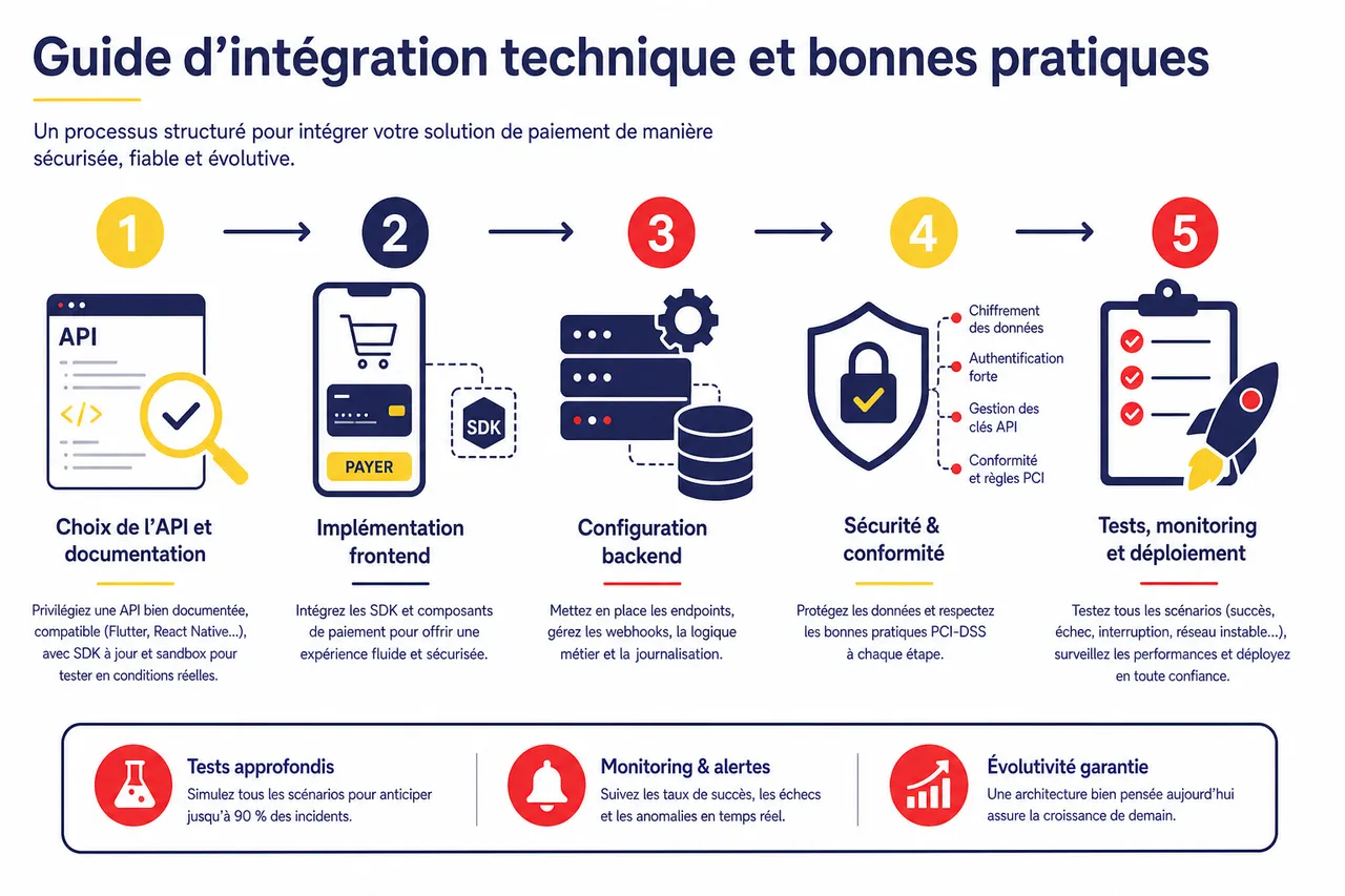 Choisir une solution de paiement pour votre application mobile, les questions que les développeurs oublient souvent de poser , Guide d’intégration technique et bonnes pratiques