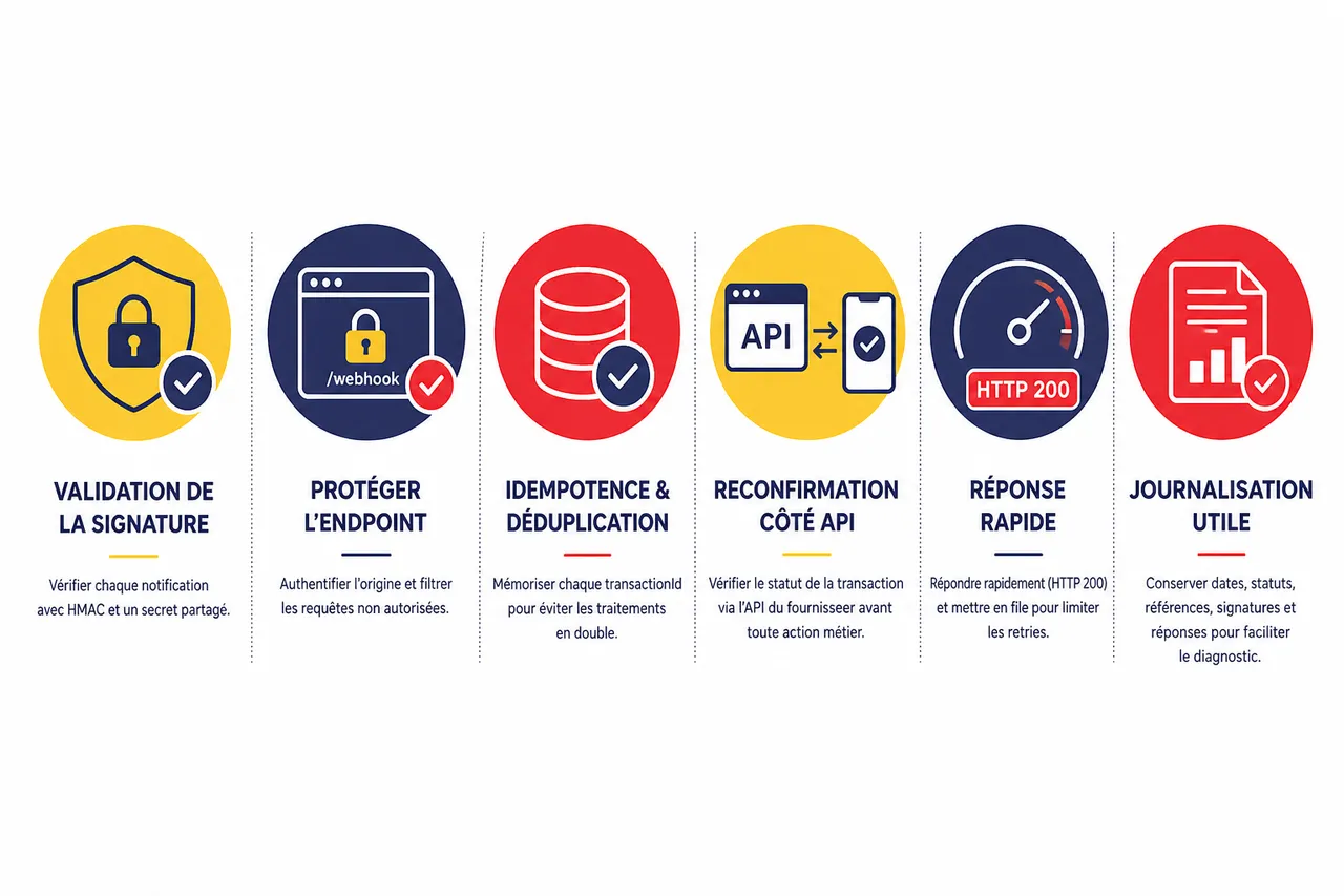 Webhooks et callbacks: sécuriser la confirmation de vos transactions mobile money , Sécurisation et bonnes pratiques pour les webhooks de paiement