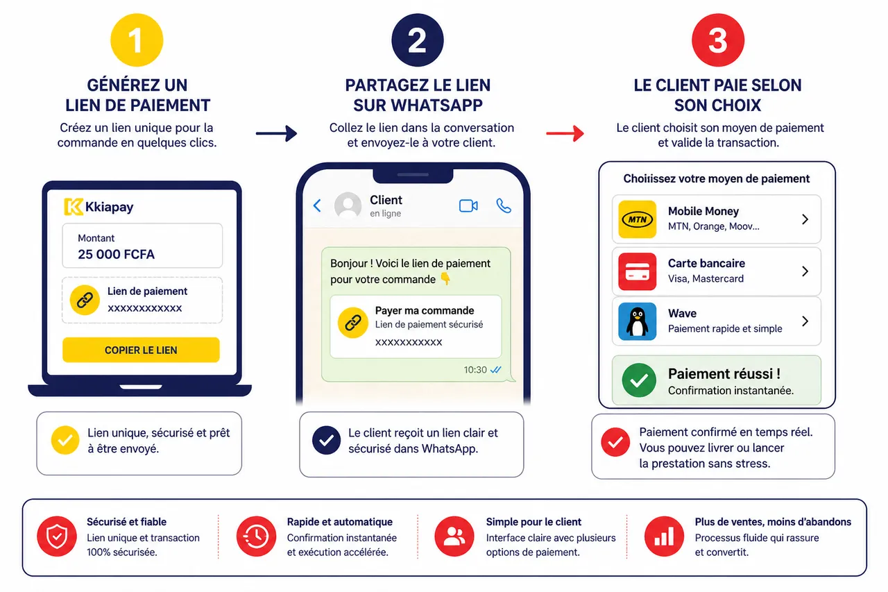 Vendre sur WhatsApp, Facebook et Instagram: comment encaisser vos clients en Afrique de l'Ouest , Comment se faire payer sur WhatsApp: étapes et solutions disponibles