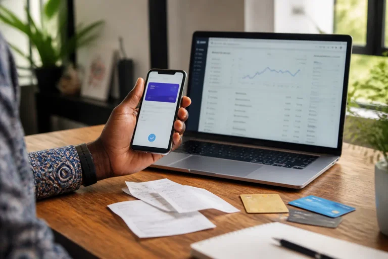 Portefeuille mobile et carte de paiement pour activité en ligne