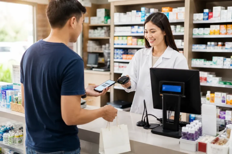 Système d'encaissement adapté pour pharmacie restaurant supermarché