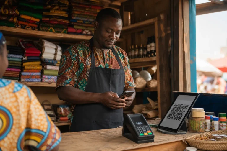 Terminal de paiement TPE et QR code en boutique