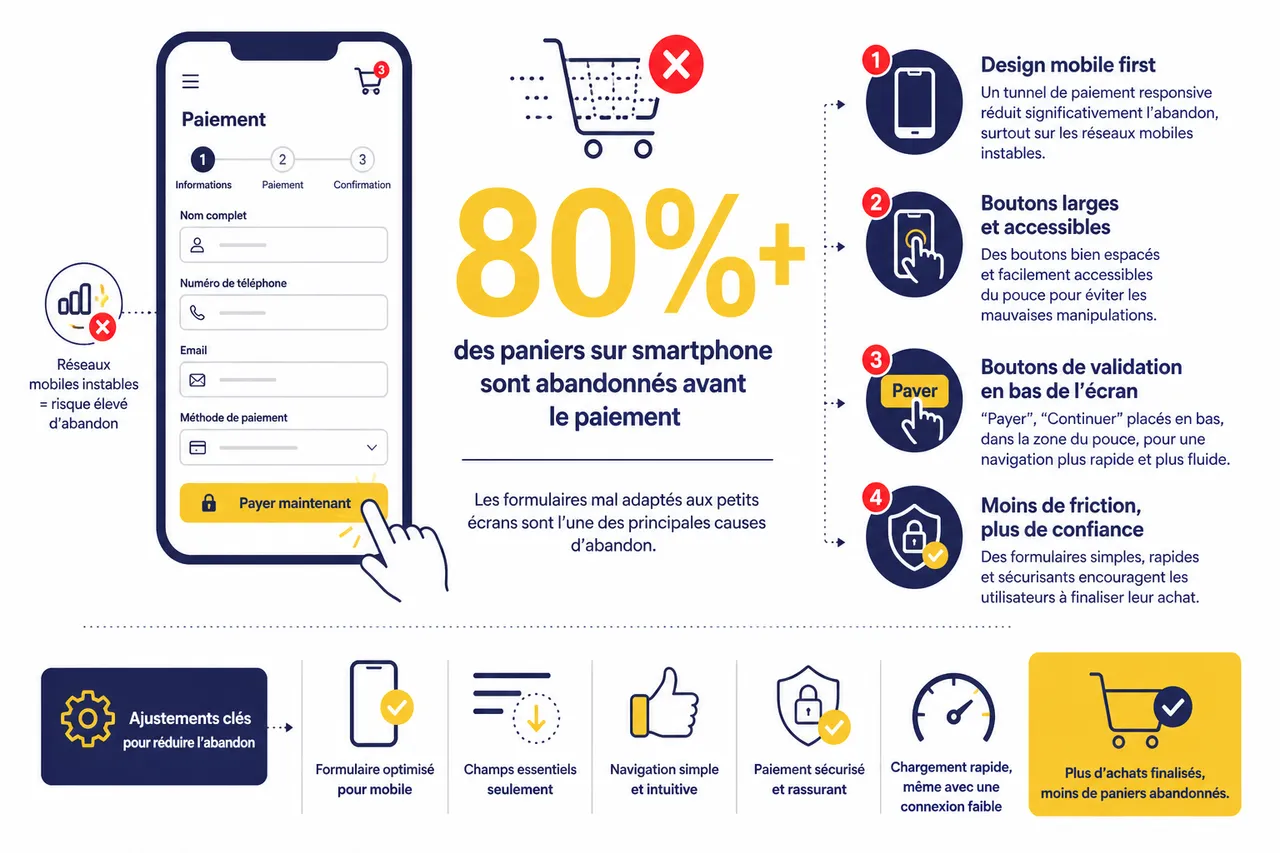 Formulaire de paiement en ligne 7 ajustements qui réduisent l’abandon de panier , Optimisation de l’expérience utilisateur et réduction de l’abandon de panier
