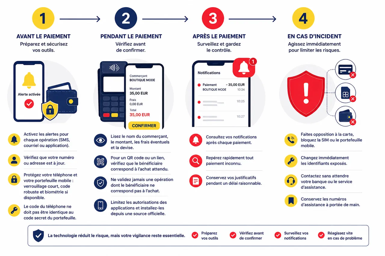 Les précautions indispensables pour utiliser le paiement sans contact en 2026 , Les précautions indispensables côté utilisateur