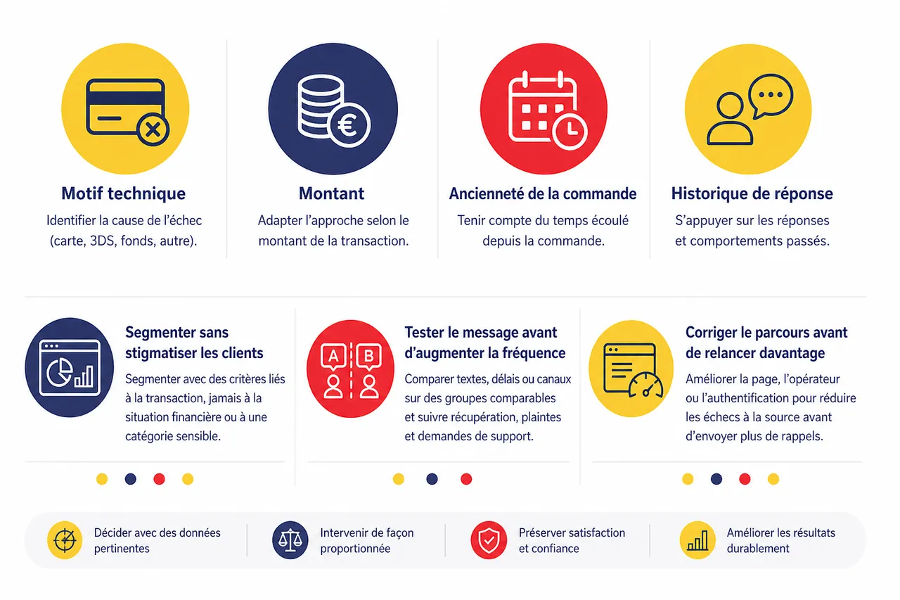 Échecs de paiement 5 scénarios de relance qui sauvent des ventes sans agacer vos clients , Transformer les données de relance en décisions commerciales