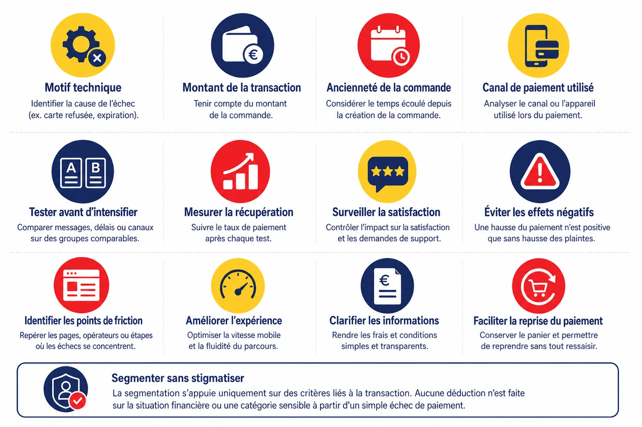 Échecs de paiement 5 scénarios de relance qui sauvent des ventes sans agacer vos clients , Transformer les données de relance en décisions commerciales
